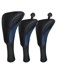 Cubiertas de Cabeza de Palos de Golf Lurexes 3 Piezas Cuello Largo