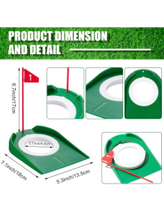 Juego de Putting Mini Golf Lenwen con 2 Putter Ajustables y 10 Pelotas 2