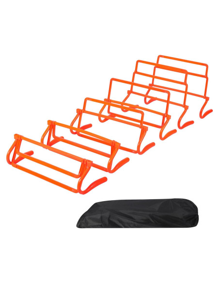 Barreras de Agilidad Ajustables Lineslife - 6 Pcs Naranja