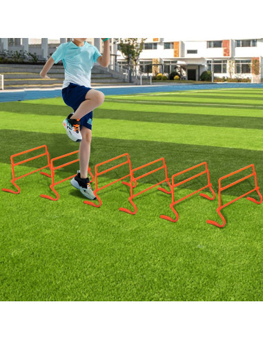 Barreras de Agilidad Ajustables Lineslife - 6 Pcs Naranja
