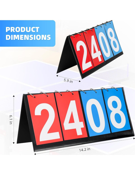 Marcador Portátil de Volteo I-MART 4 Dígitos para Deportes