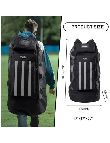 Bolsa de Balón de Fútbol XXL OrgaWise | Tela Oxford 600D | 15 Balones