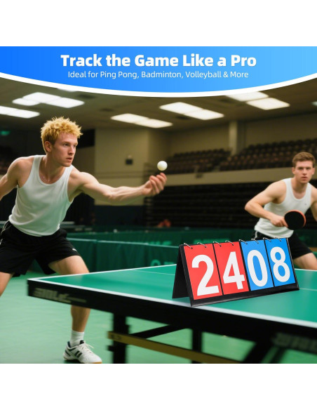 Marcador Portátil de Volteo I-MART 4 Dígitos para Deportes