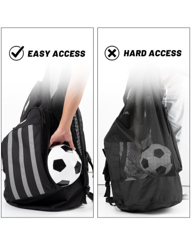 Bolsa de Balón de Fútbol XXL OrgaWise | Tela Oxford 600D | 15 Balones