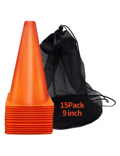 Conos Deportivos Naranjas MIVERYEA 23 cm - Paquete de 15 Unidades