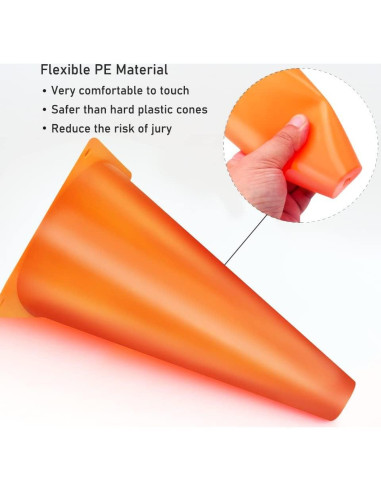 Conos Deportivos Naranjas MIVERYEA 23 cm - Paquete de 15 Unidades