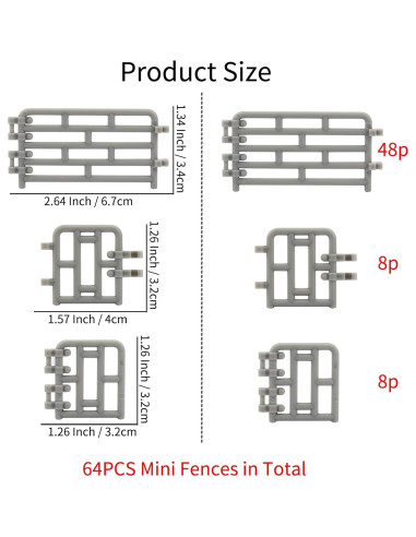 Set de Cerca Mini 64P Toymany para Animales de Granja