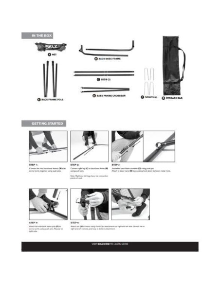 Entrenador de Fútbol SKLZ Solo con Bolsa de Transporte 1.52m x 0.91m