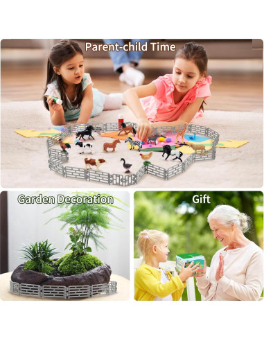 Set de Cerca Mini 64P Toymany para Animales de Granja