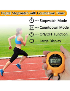 Cronómetro Digital MUSHPORT - Paquete de 2 con Pantalla Grande 2