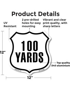 Marcador de Distancia 5K SignMission 30x30 cm Aluminio Resistente 2