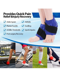 Funda de Hielo para Tobillo NEWGO - 2 Paquetes Reutilizables 2
