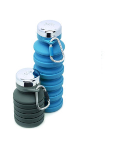 Botella de Agua Plegable Joie 16 Onzas Silicona a Prueba de Fugas