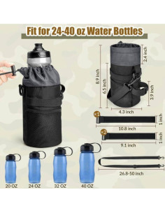 Soporte para Botella de Agua WOTOW Negro - Universal para Bicicleta 2