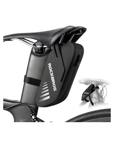 Bolsa de Silla de Bicicleta ROCKBROS 0.6L Impermeable Gris Negro