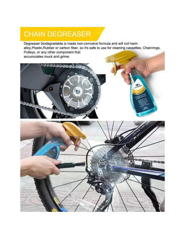 Kit de limpieza de bicicletas Ultrafashs 6 piezas 10oz