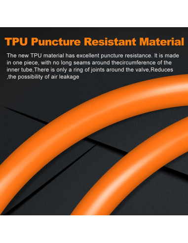 2 Tubos Interiores de Bicicleta CYCLAMI 29" TPU Válvula Presta