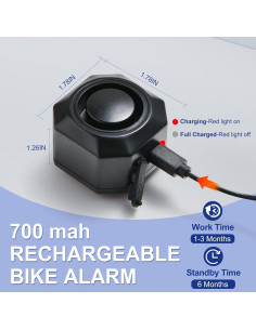 Alarma Inalámbrica para Bicicleta Baluoqi SF32 - 2 Paquetes 2