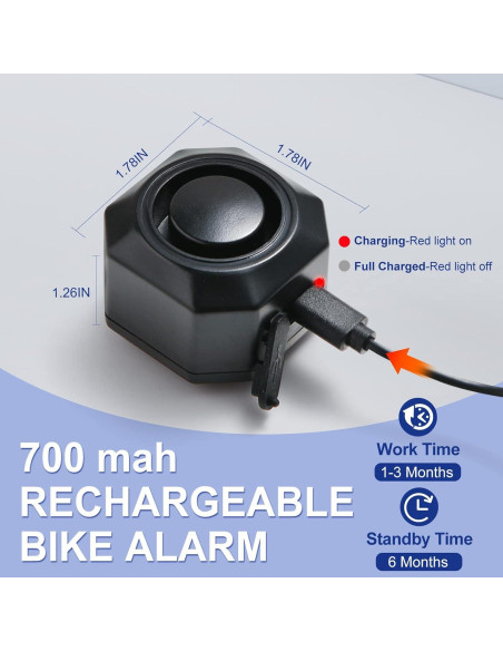 Alarma Inalámbrica para Bicicleta Baluoqi SF32 - 2 Paquetes