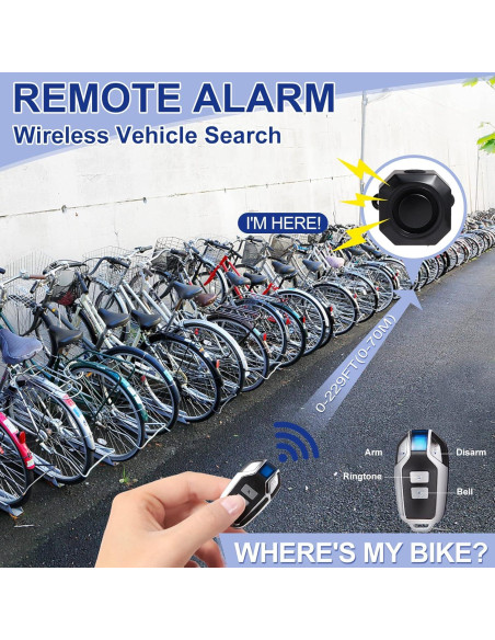 Alarma Inalámbrica para Bicicleta Baluoqi SF32 - 2 Paquetes