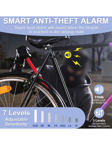 Alarma Inalámbrica para Bicicleta Baluoqi SF32 - 2 Paquetes