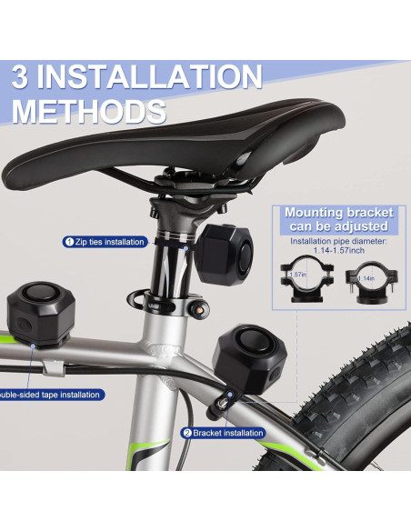 Alarma Inalámbrica para Bicicleta Baluoqi SF32 - 2 Paquetes