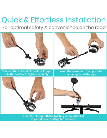 Espejo Lateral Ajustable Vive para Bicicletas y Scooters