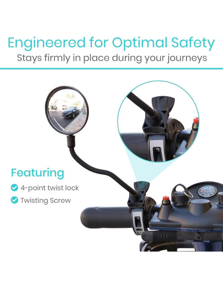 Espejo Lateral Ajustable Vive para Bicicletas y Scooters