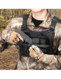 Bolsa de Pecho CVLIFE Táctica Ajustable para Correr - Negro 2