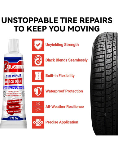 Pegamento para Neumáticos ATLASBOND 50g - Reparación Rápida y Fuerte