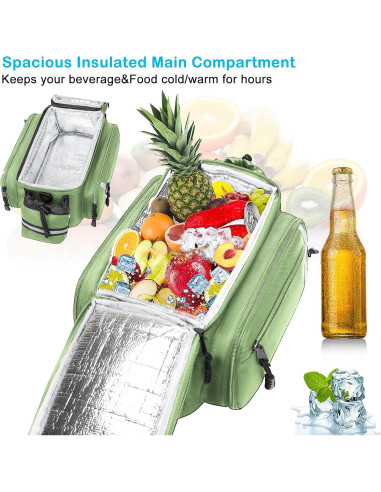 Bolsa de Soporte para Bicicleta MOSISO 8L Impermeable Verde