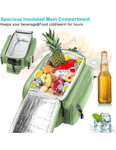 Bolsa de Soporte para Bicicleta MOSISO 8L Impermeable Verde