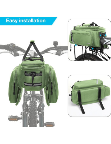 Bolsa de Soporte para Bicicleta MOSISO 8L Impermeable Verde