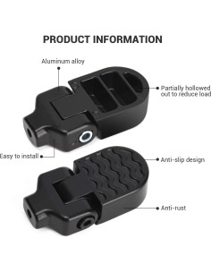 Pedales Traseros Mini TOBWOLF para Bicicleta Plegable 8x4cm 2