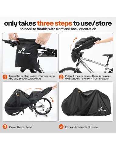 Funda para Bicicleta Sportneer Nylon 210T Impermeable 200x70cm