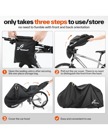 Funda para Bicicleta Sportneer Nylon 210T Impermeable 200x70cm