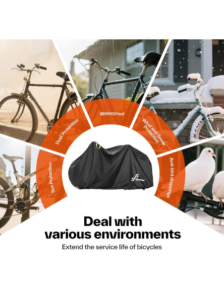 Funda para Bicicleta Sportneer Nylon 210T Impermeable 200x70cm