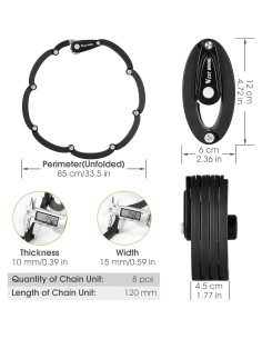 Candado Plegable de Alta Seguridad CYCLESPEED 0.85m 4 Dígitos 2