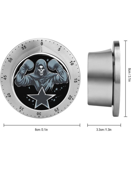 Temporizador Magnético de Cocina Genérico Acero Inoxidable