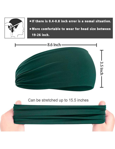 12 Diademas Deportivas LoayBhok Unisex Antideslizantes