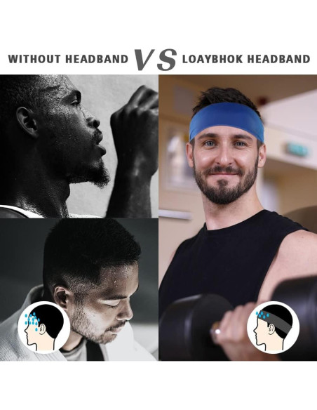 12 Diademas Deportivas LoayBhok Unisex Antideslizantes