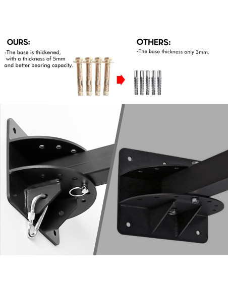 Soporte de Bolsa Pesada BEEYEO para Pared - Ajustable 408 kg