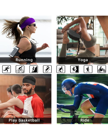 12 Diademas Deportivas LoayBhok Unisex Antideslizantes