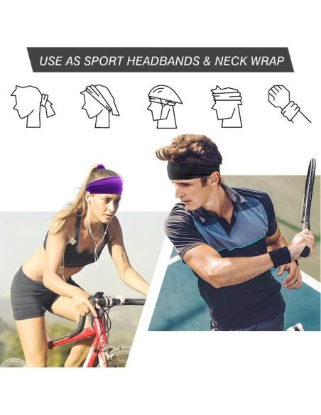 12 Diademas Deportivas LoayBhok Unisex Antideslizantes