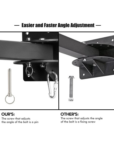 Soporte de Bolsa Pesada BEEYEO para Pared - Ajustable 408 kg