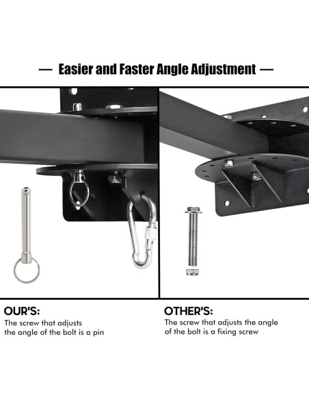 Soporte de Bolsa Pesada BEEYEO para Pared - Ajustable 408 kg