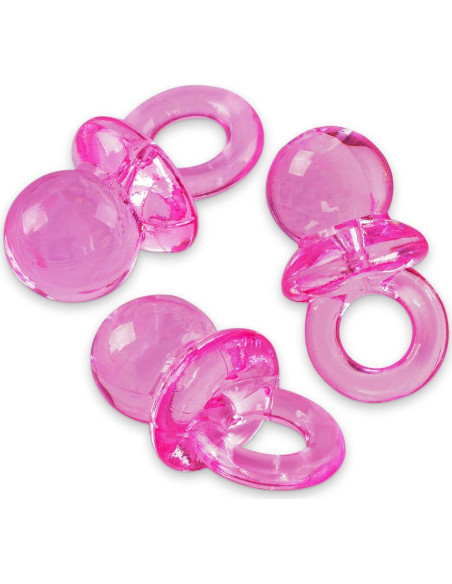 Mini Chupetes Acrílicos Super Z Outlet 144 Piezas Rosa Mini Chupetes Acrílicos Super Z Outlet 144 Piezas Rosa