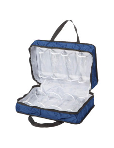 Caja de Almacenamiento de Zapatos Fox Valley Traders - 8 Pares, Vinilo Duradero, Azul Marino, 50.8x35.6x2.5 cm