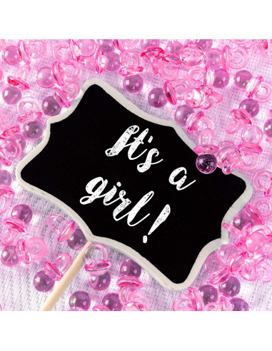 Mini Chupetes Acrílicos Super Z Outlet 144 Piezas Rosa