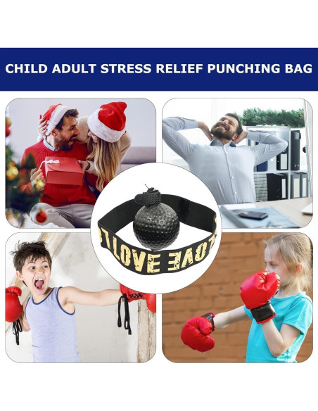 Bola de Boxeo YuanHolumid con Banda para la Cabeza - Entrenador de Reflejos